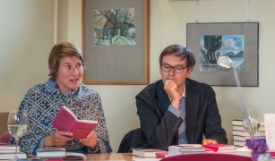11. Mai 2019 | Buchmessenachlese mit Andreas Rötzer (Verleger) und Meike Rötzer (Lektorin, Schauspielerin), Verlag Matthes & Seitz Berlin | Fotografien Heinz-Peter Bolle-Bovier