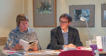 11. Mai 2019 | Buchmessenachlese mit Andreas Rötzer (Verleger) und Meike Rötzer (Lektorin, Schauspielerin), Verlag Matthes & Seitz Berlin | Fotografien Heinz-Peter Bolle-Bovier