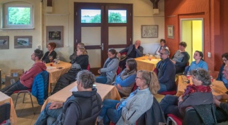 11. Mai 2019 | Buchmessenachlese mit Andreas Rötzer (Verleger) und Meike Rötzer (Lektorin, Schauspielerin), Verlag Matthes & Seitz Berlin | Fotografien Heinz-Peter Bolle-Bovier